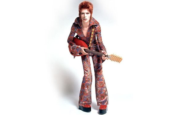 Bowie poses for Sukita in London in 1972.